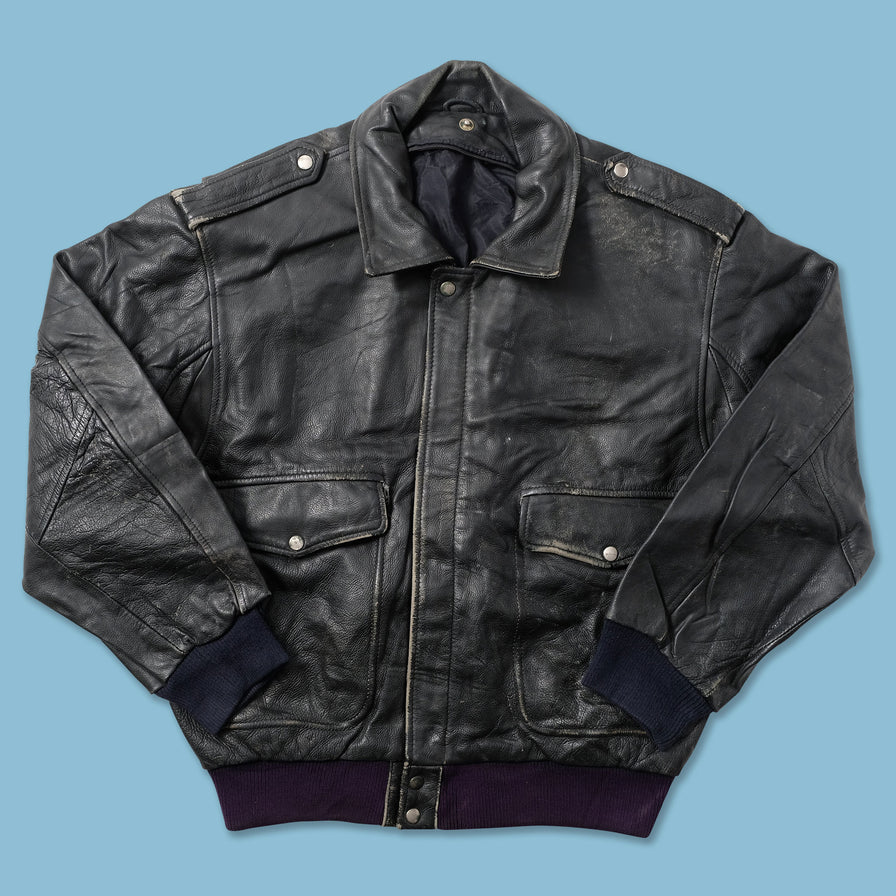 Vintage Flight Leather Jacket Large - Double Double Vintage