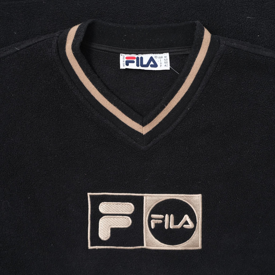 Vintage Fila V-Neck Fleece Medium 