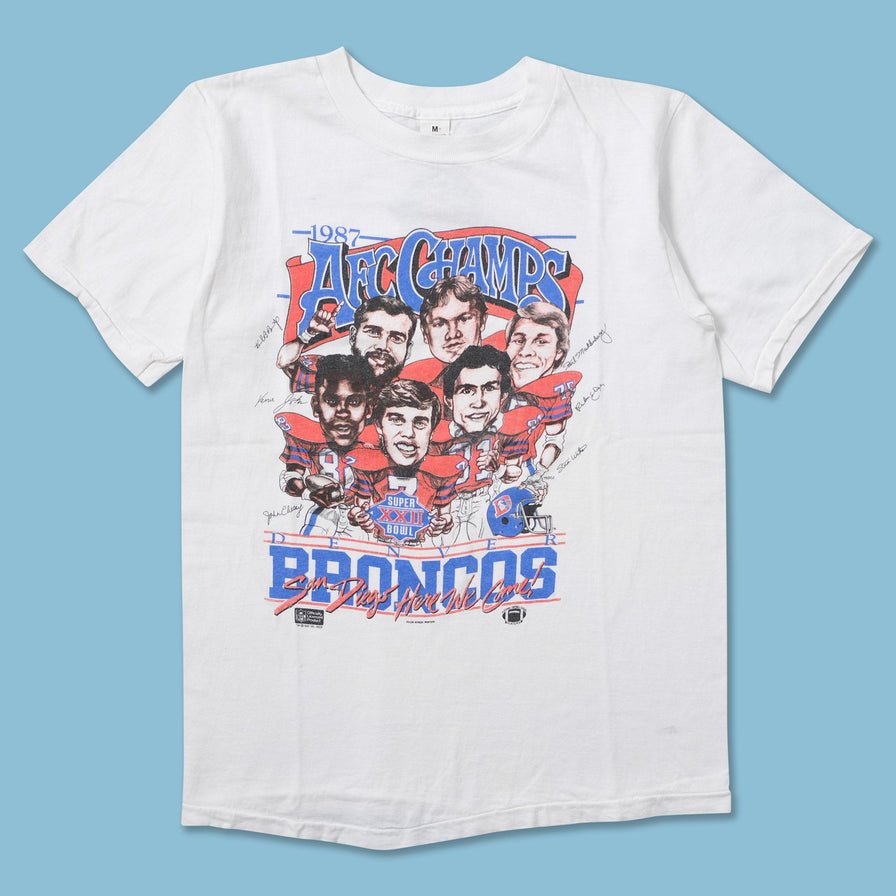 Vintage 1987 Denver Broncos T-Shirt Medium 