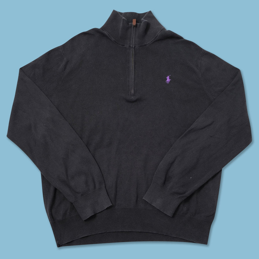 Vintage Polo Ralph Lauren Q-Zip Sweater Large 