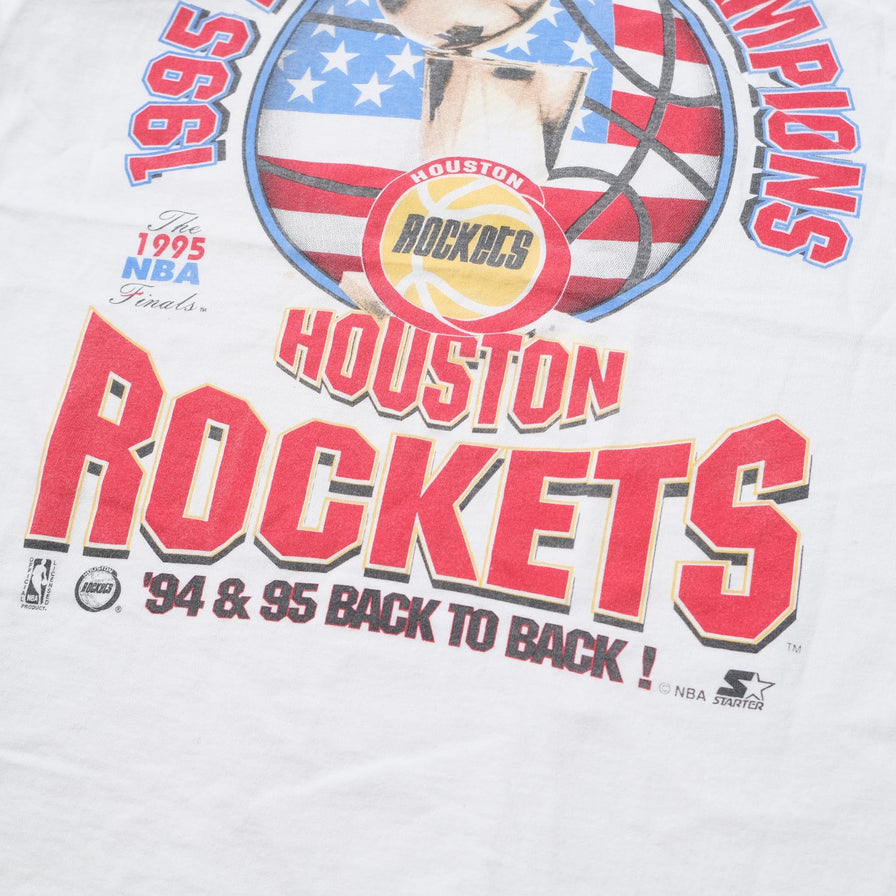 Vintage 1995 Houston Rockets NBA Champions T-Shirt Small 