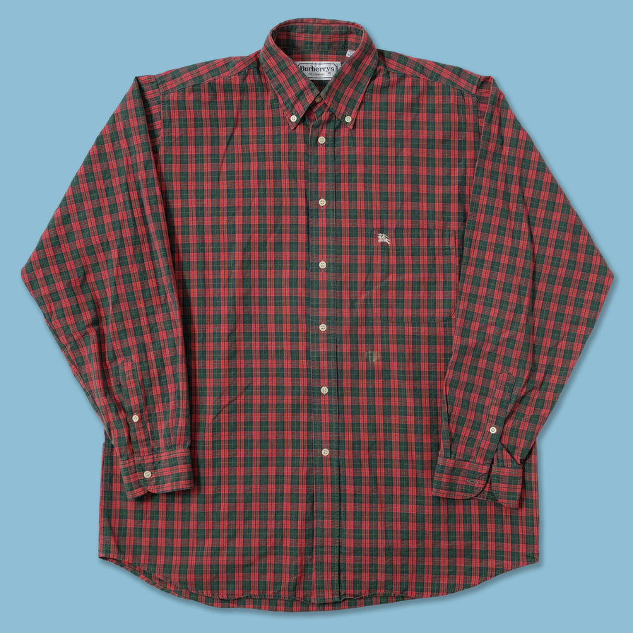 Vintage Burberry Checked Shirt Medium 