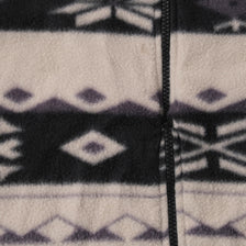 Vintage Patterned Fleece Jacket Large 