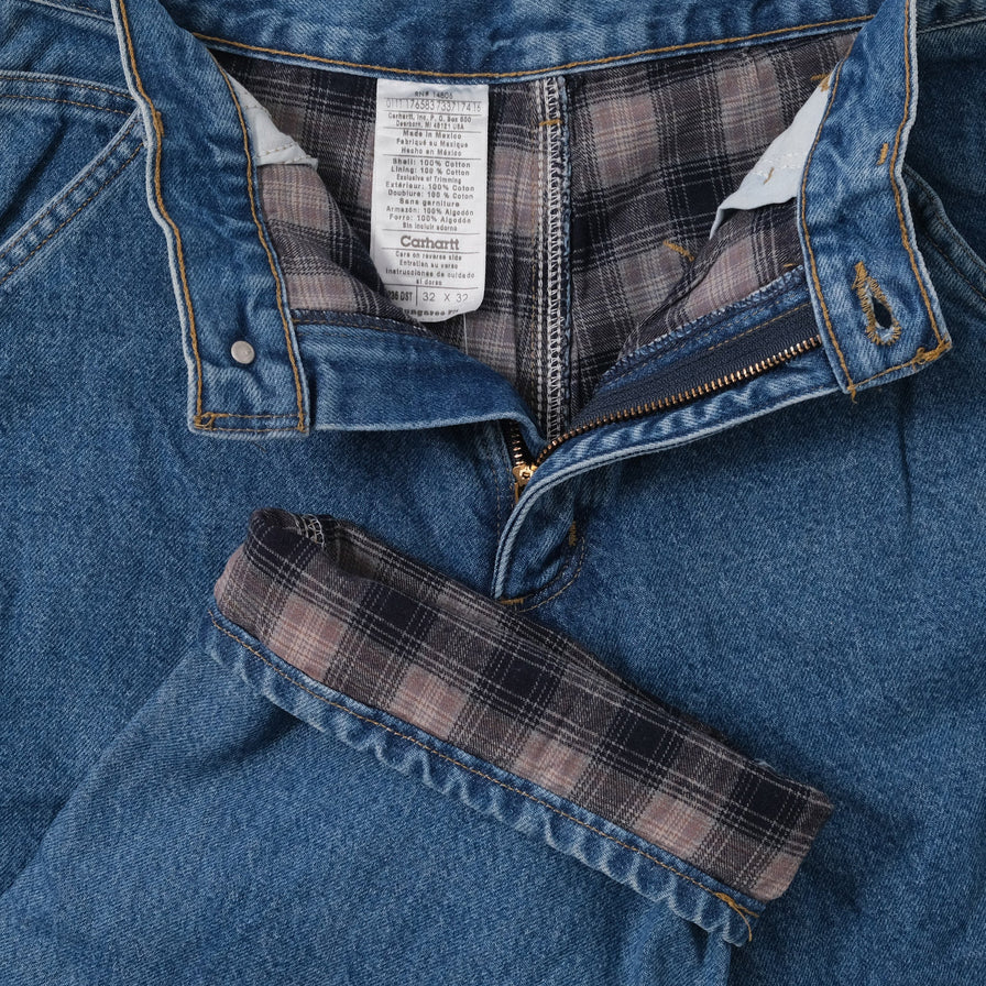 Vintage Carhartt Lined Denim Work Pants 32x32 
