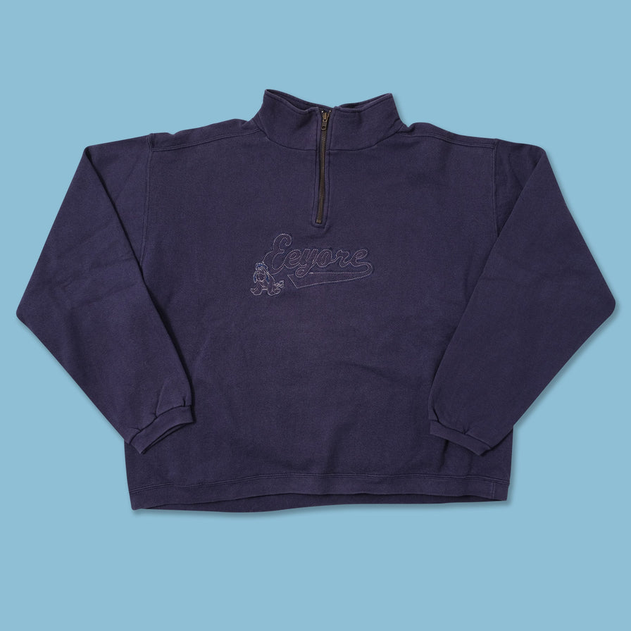 Vintage Eeyore Q-Zip Sweater XLarge 
