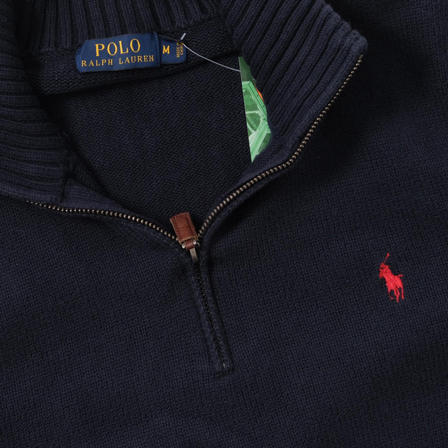 Women's Polo Ralph Lauren Q-Zip Knit Sweater Medium 