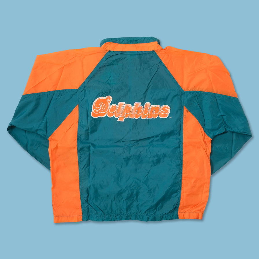 Vintage Miami Dolphins Halfzip Windbreaker Large 