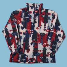 Vintage Patterned Q-Zip Fleece Medium 