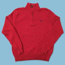 Vintage Polo Ralph Lauren Q-Zip Knit Sweater Small 