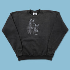 Vintage Horses Sweater Small 
