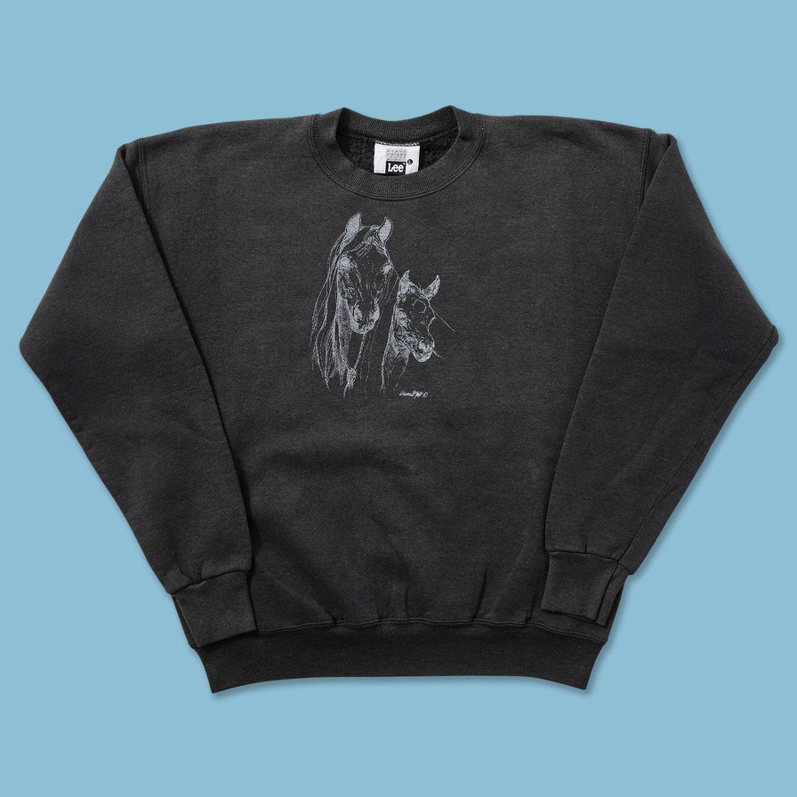 Vintage Horses Sweater Small 