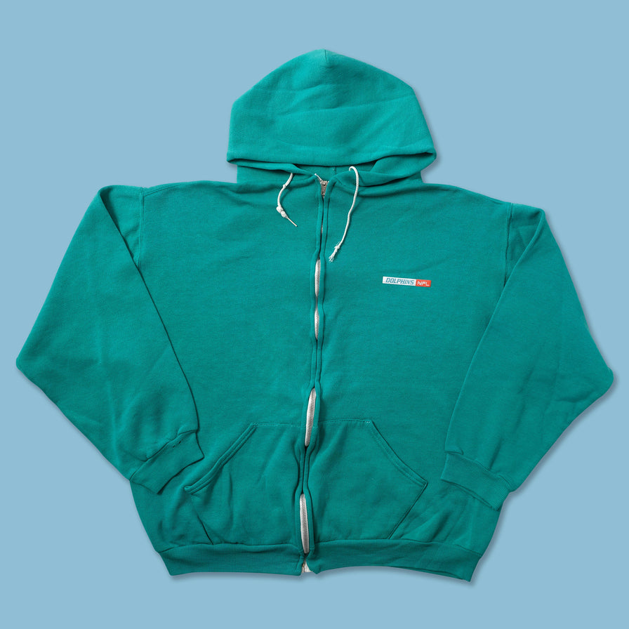 Vintage Russell Miami Dolphins Zip Hoody Medium - Double Double Vintage