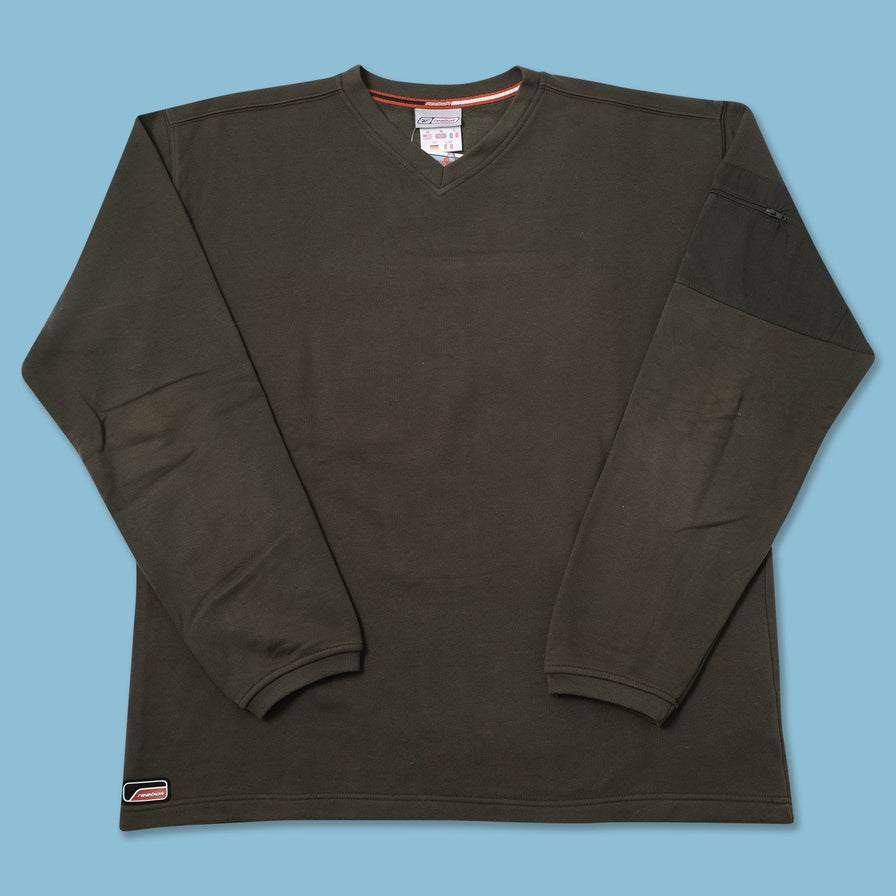 Vintage Reebok V-Neck Sweater Medium 