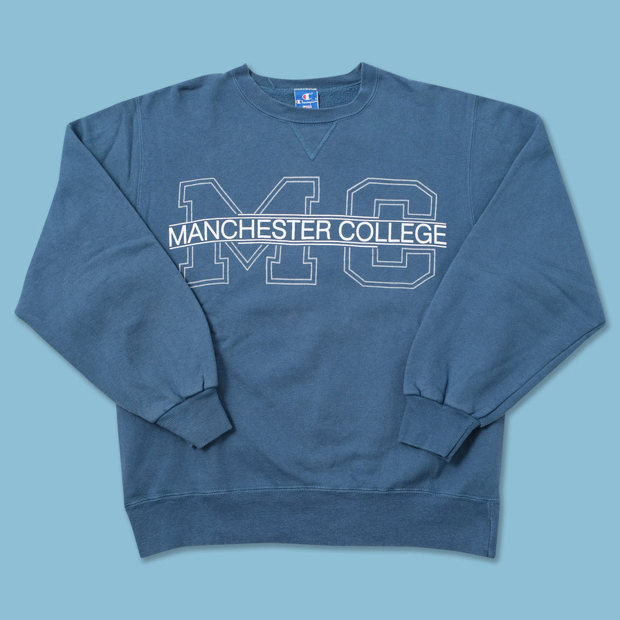 Vintage Champion Manchester College Sweater Medium 