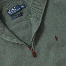 Vintage Polo Ralph Lauren Q-Zip Wool Sweater Large 