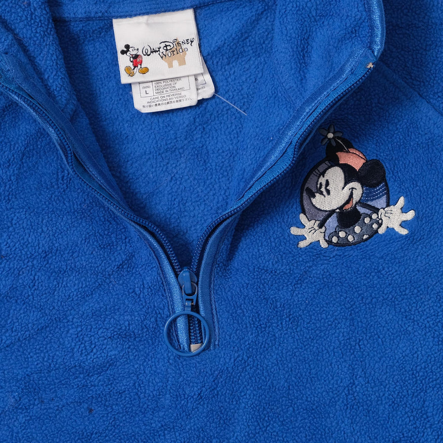Vintage Minnie Mouse Q-Zip Fleece Large 