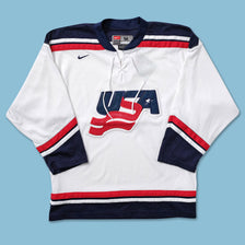 Women's Nike USA Hockey Jersey Medium - Double Double Vintage