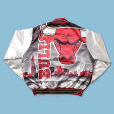 Vintage Chicago Bulls Satin Bomber Jacket Medium