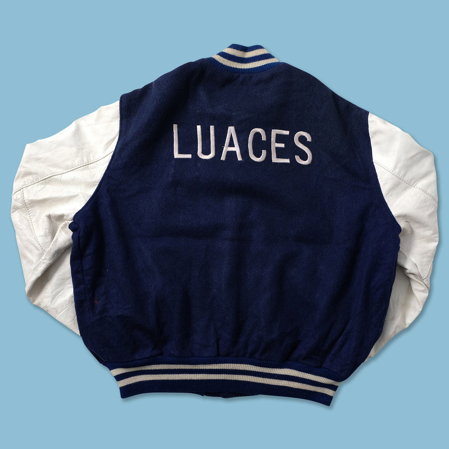 Vintage Wool Leather Varsity Jacket Medium