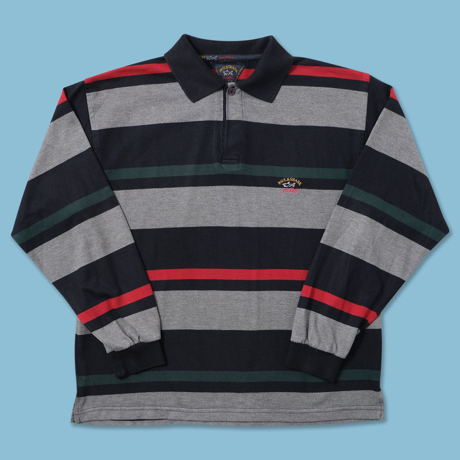 Vintage Paul & Shark Silk Long Polo Large 