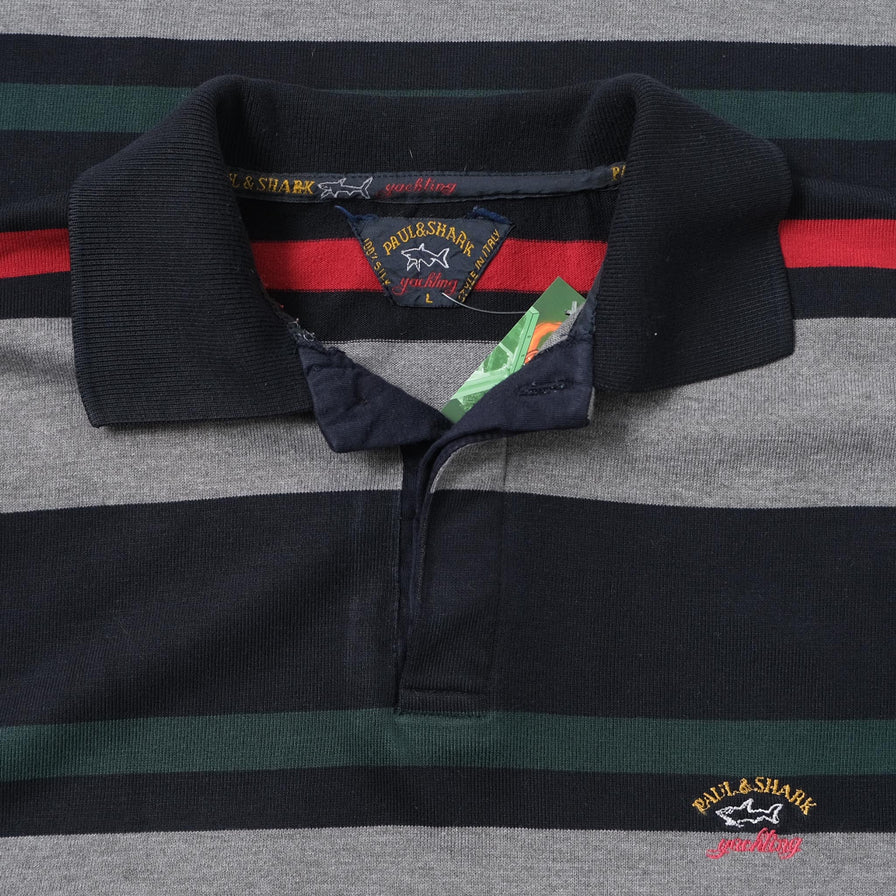 Vintage Paul & Shark Silk Long Polo Large 