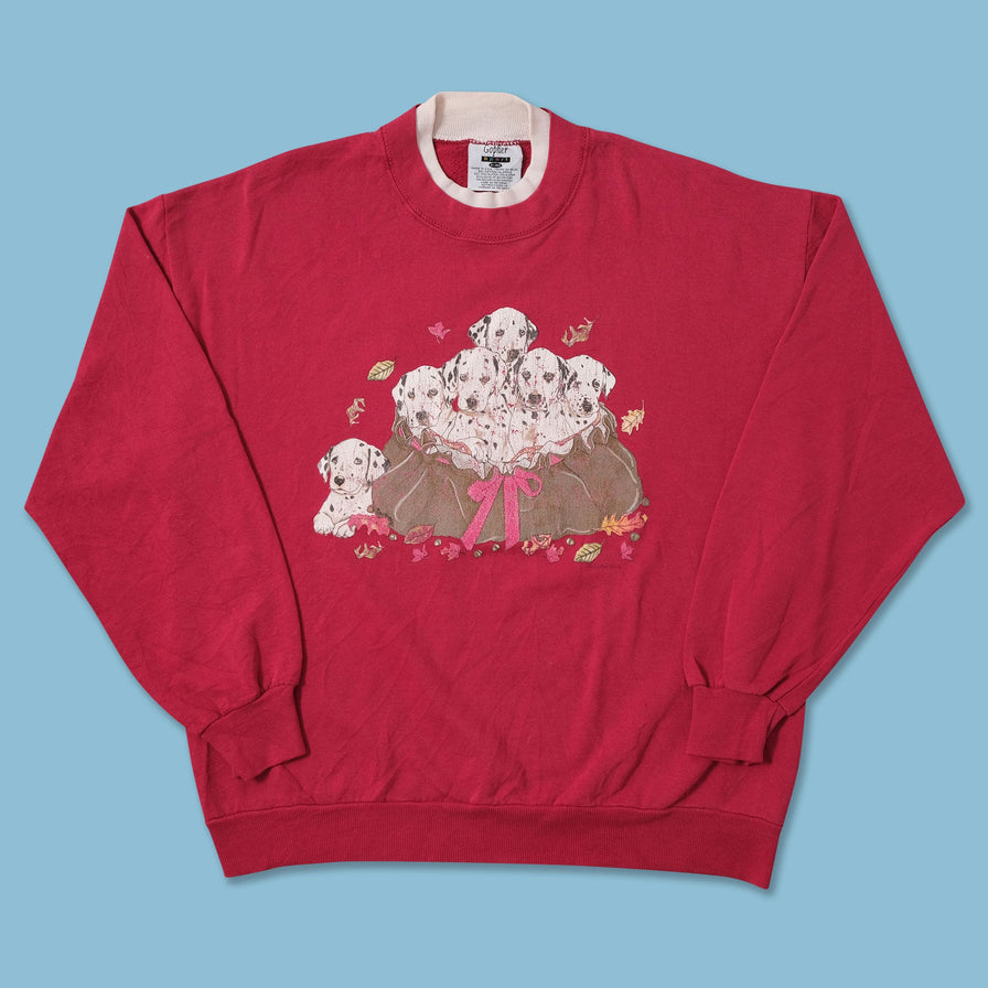 Vintage Dalmatian Dog Sweater Large 