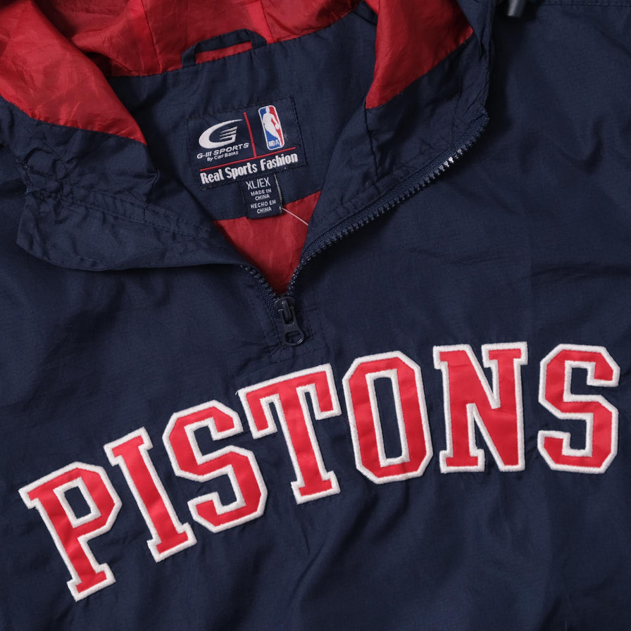 Detroit Pistons Q-Zip Windbreaker Medium 