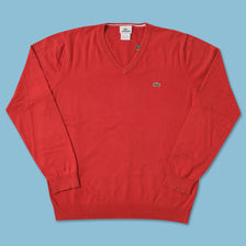 Vintage Lacoste V-Neck Sweater Large 