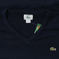 Vintage Women's Izod Lacoste V-Neck Knit Sweater Large 
