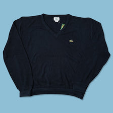 Vintage Women's Izod Lacoste V-Neck Knit Sweater Large 