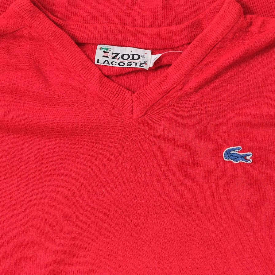 Vintage Women's Izod Lacoste V-Neck Sweater Large 
