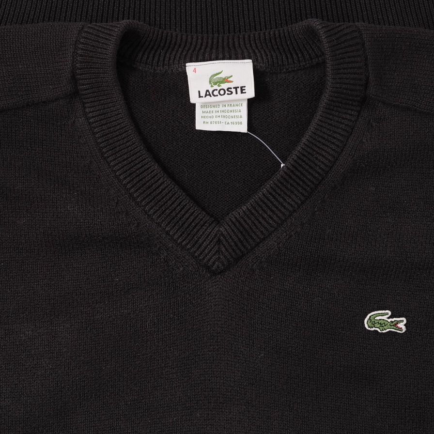 Vintage Lacoste V-Neck Sweater Small 