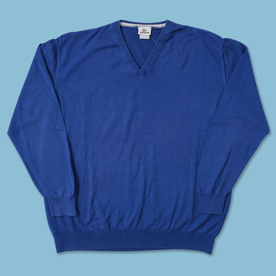 Vintage Lacoste V-Neck Sweater XLarge 