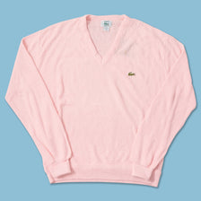 Vintage Izod Lacoste V-Neck Knit Sweater Medium 