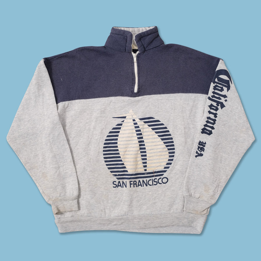 Vintage San Francisco Q-Zip Sweater Medium 
