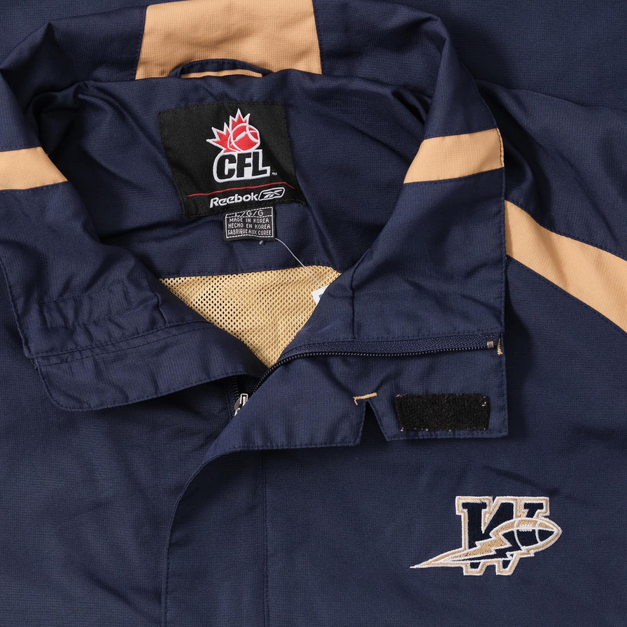 Reebok Winnipeg Blue Bombers Light Jacket Large 