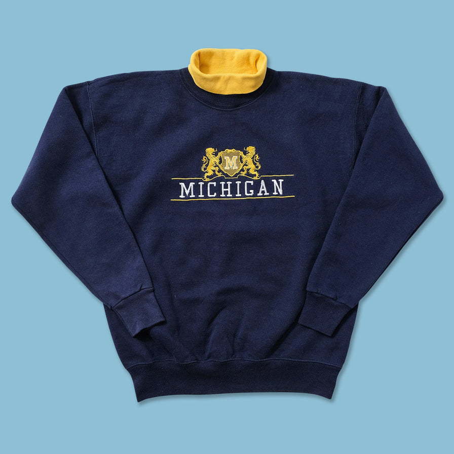 Vintage Michigan Turtleneck Sweater Medium 