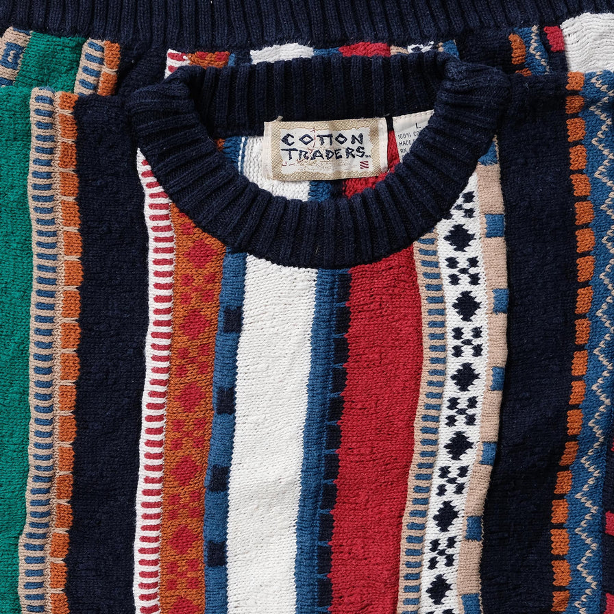 Vintage Cotton Traders Knit Sweater Medium 