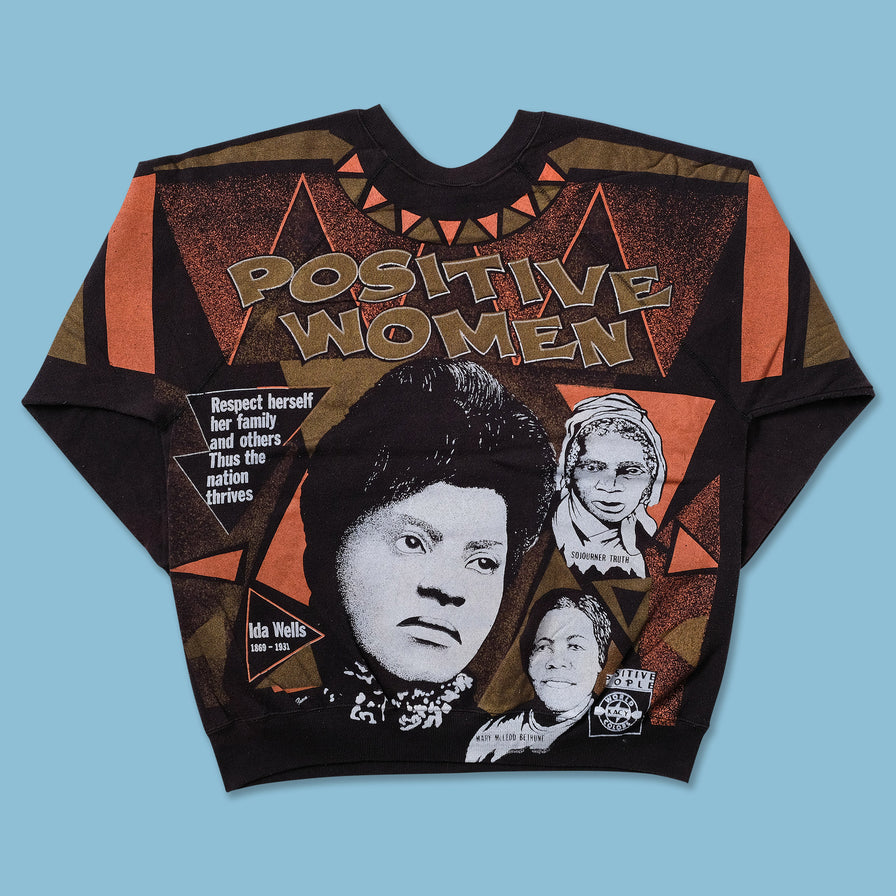 Vintage Positive Women Sweater Large - Double Double Vintage