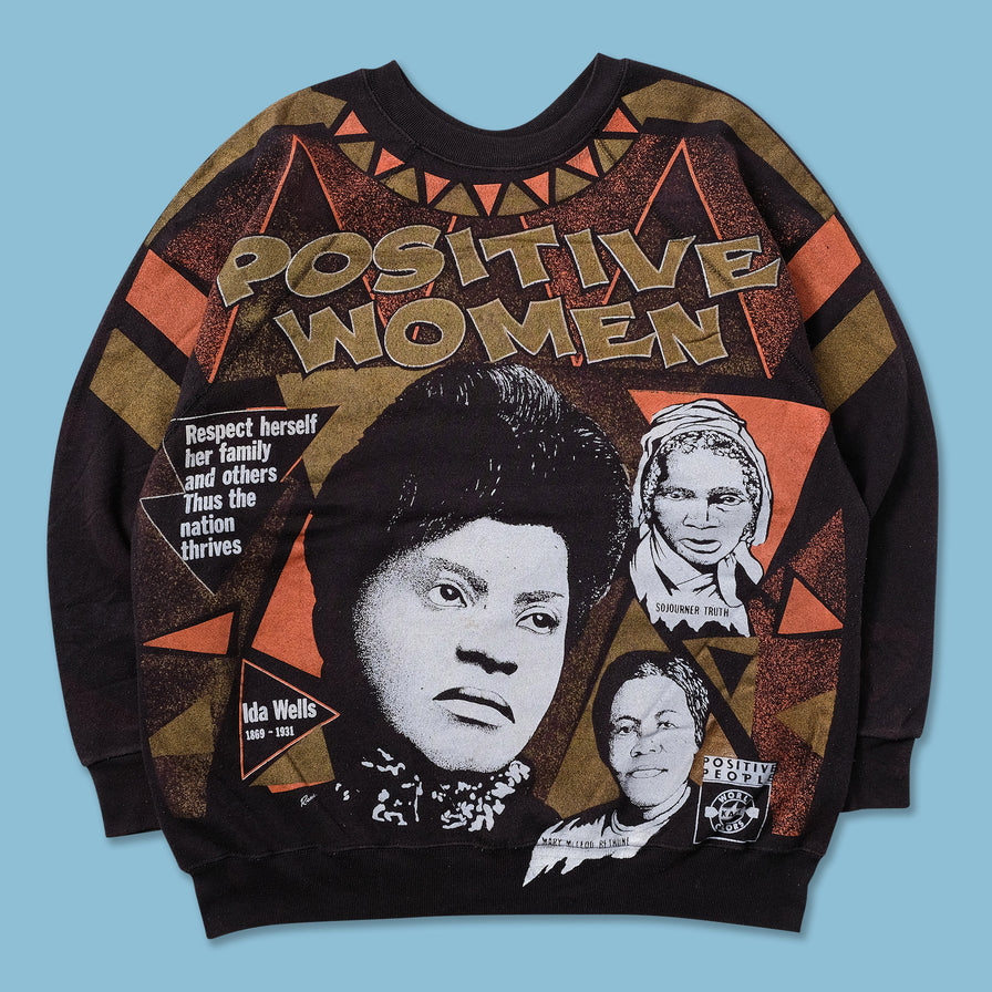 Vintage Positive Women Sweater Large - Double Double Vintage