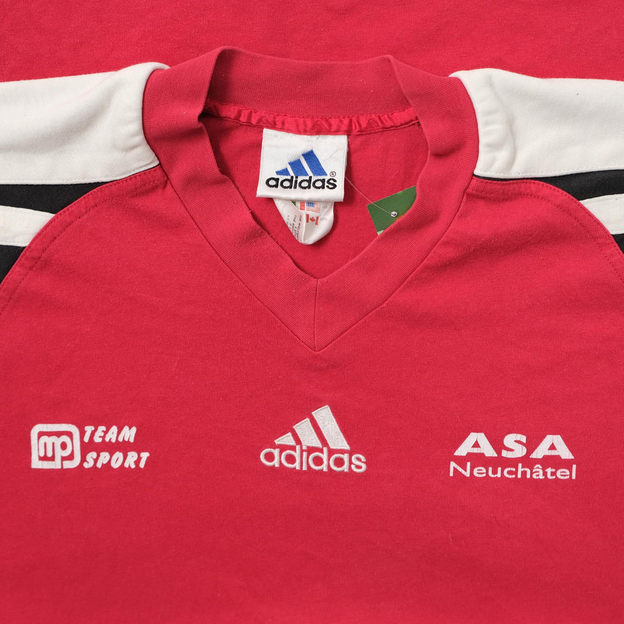 Vintage adidas V-Neck T-Shirt Large 