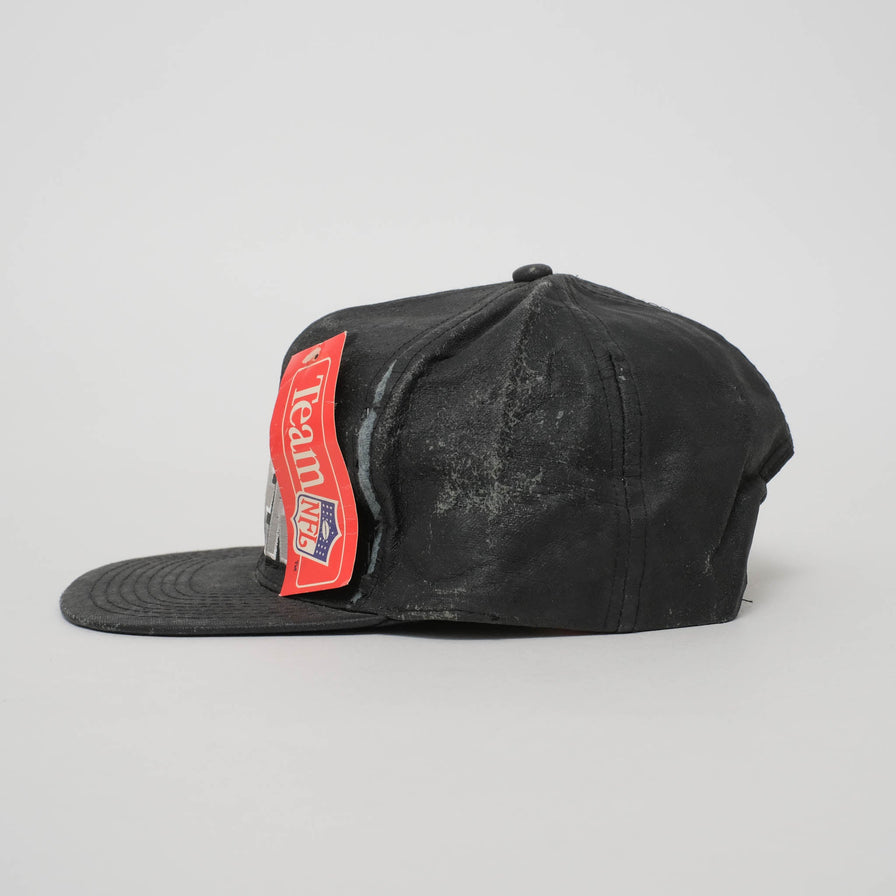 Vintage DS Los Angeles Raiders Leather Snapback 