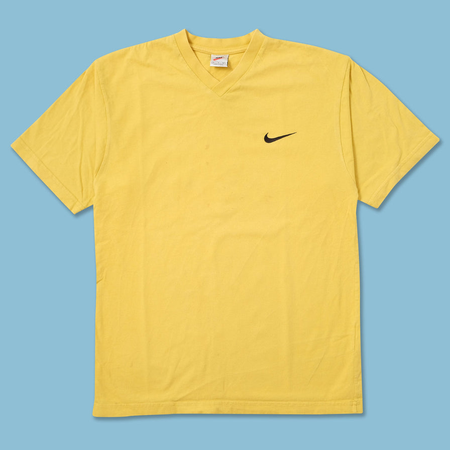 Vintage Nike V-Neck Mini Swoosh T-Shirt Small 