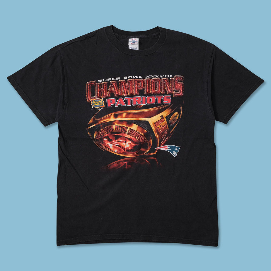 2004 New England Patriots Championship T-Shirt Large 