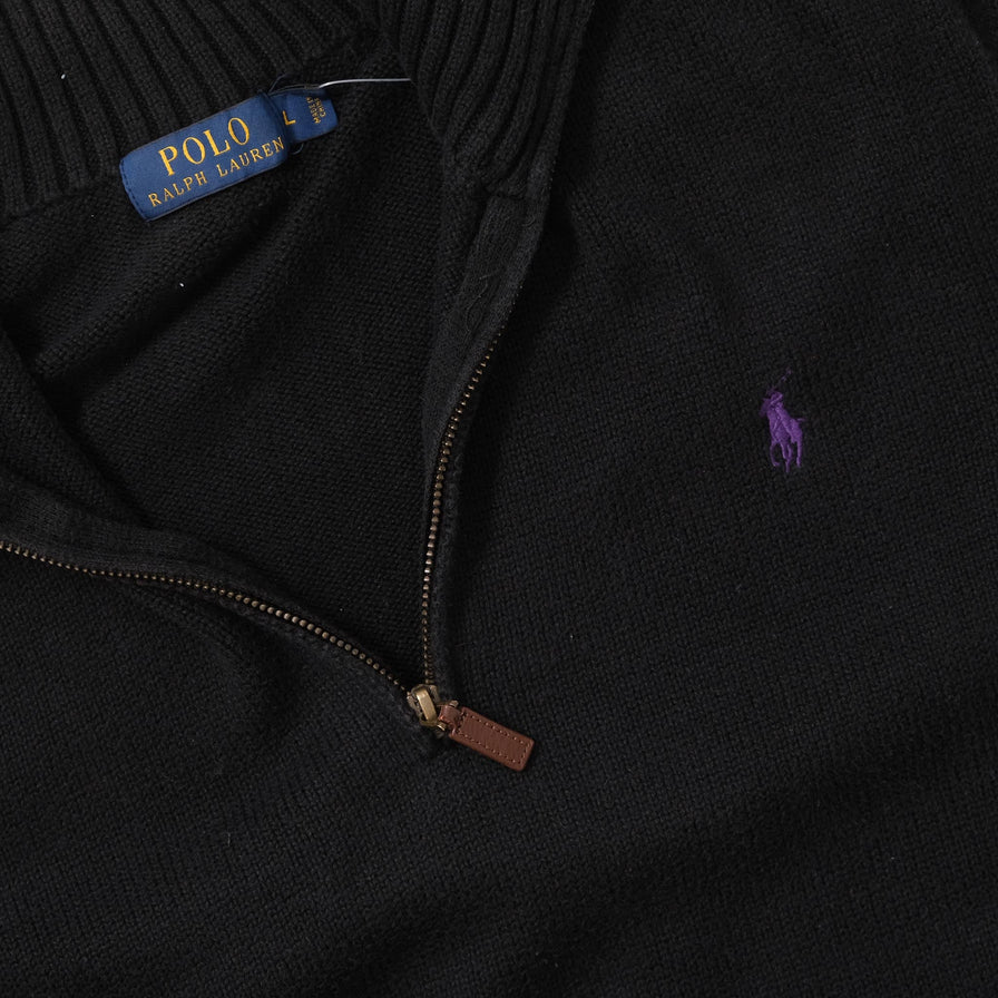 Polo Ralph Lauren Q-Zip Knit Sweater Medium 
