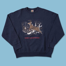 Vintage New Hampshire Deer Sweater XLarge 