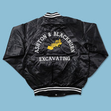 Vintage Satin Varsity Jacket Medium 
