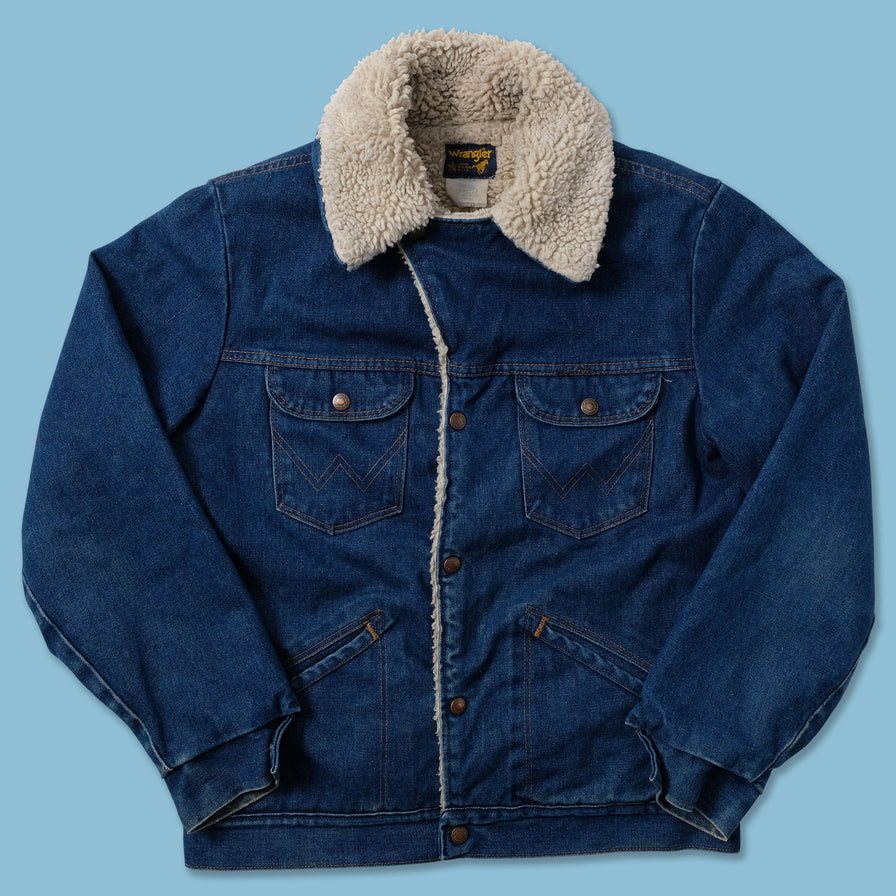 Vintage Wrangler Denim Sherpa Jacket Medium - Double Double Vintage