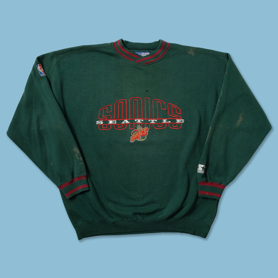 Vintage Starter Seattle Super Sonics Sweater XLarge - Double Double Vintage