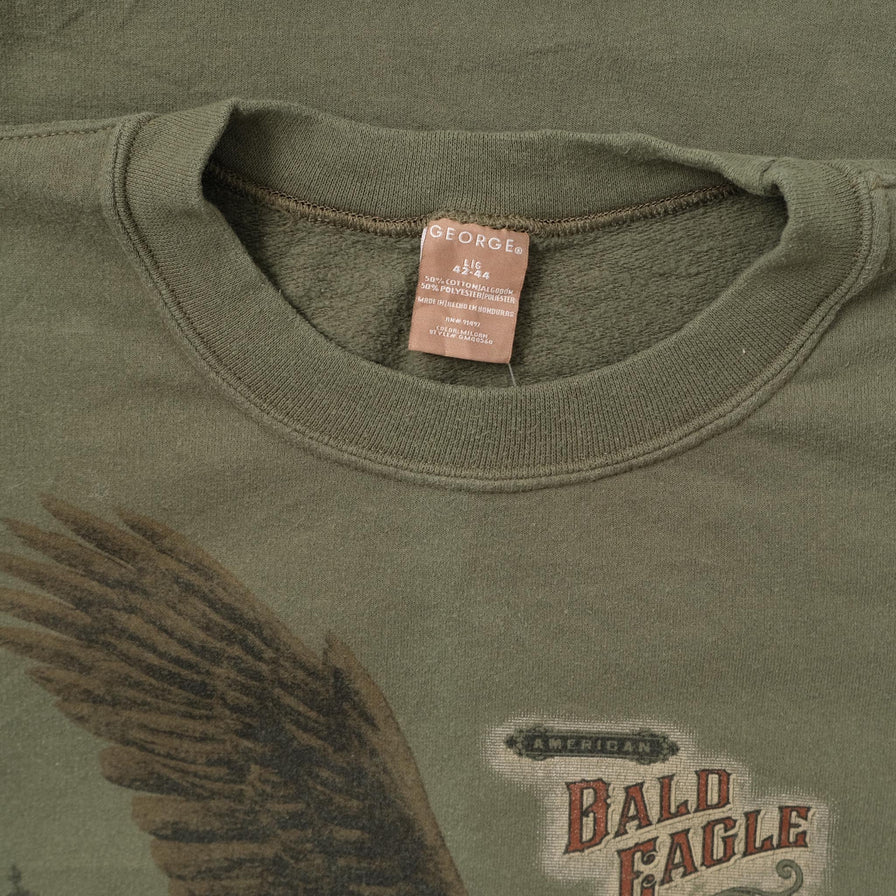 Vintage Bald Eagle Sweater Large 